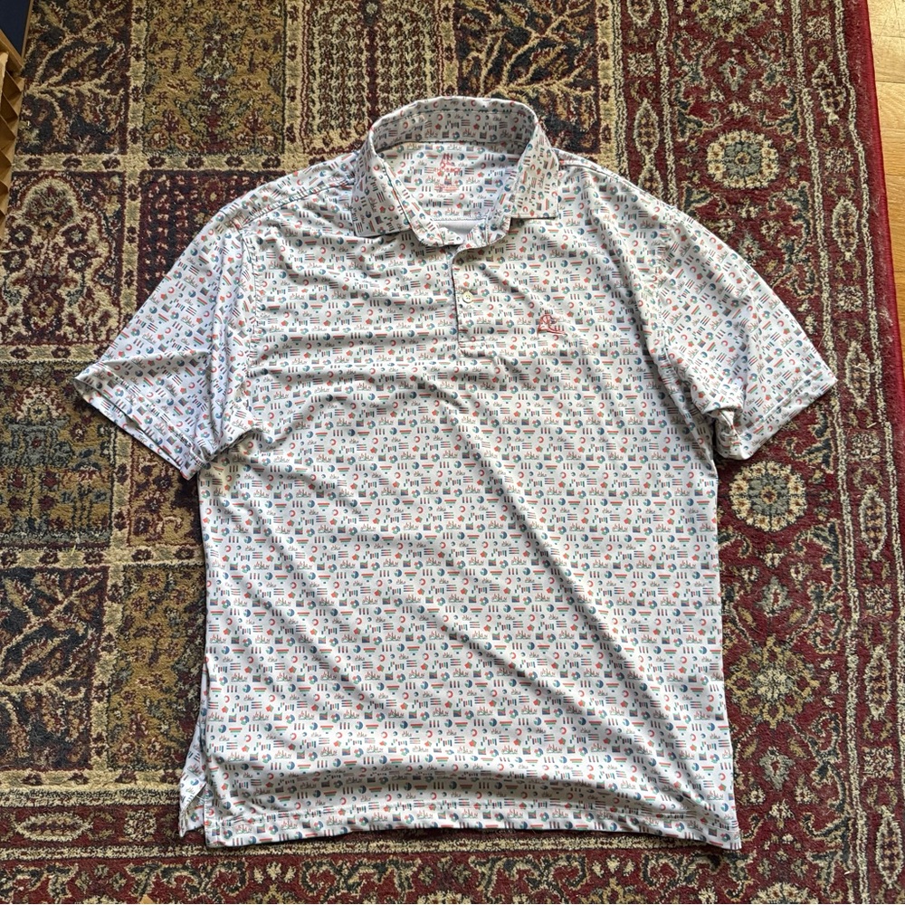 Rhoback Analytics Performance Polo Shirt Large White